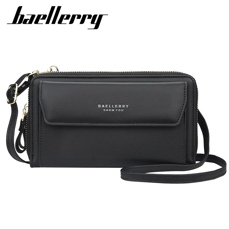 Borsa a tracolla mini da donna con doppia cerniera stile coreano - Porta telefono cellulare e portafoglio quadrato piccolo di alta gamma