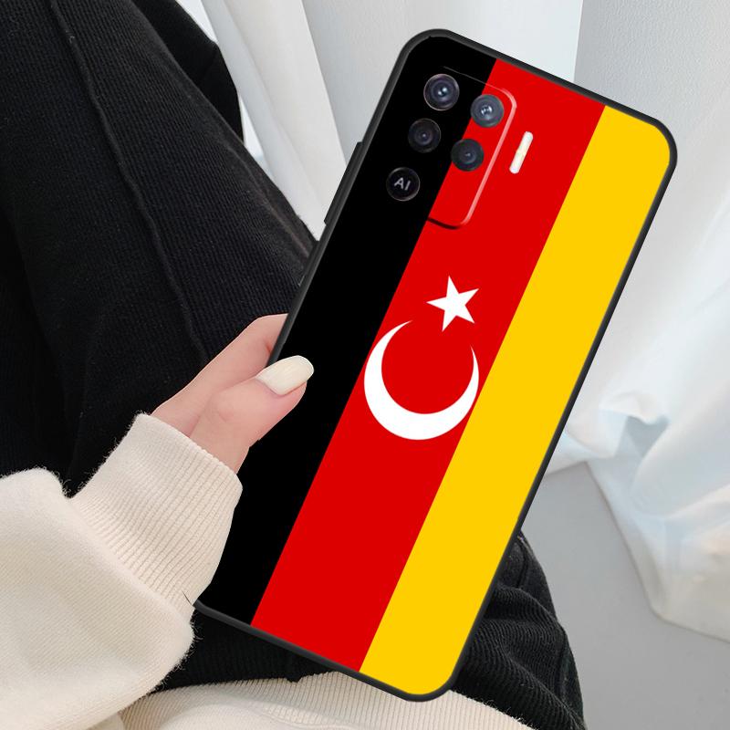 Republic of Turkey Realistic Flag Case For Oppo A96 A76 A16 A60 A98 A58 A78 A18 A38 A80 A40 A77 A57 A17 A74 A54 A94 A15 A5 Pro