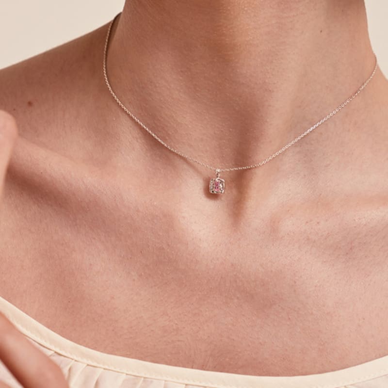 

liersi Le Fin Baguette Necklace(5stone) 44cm Pink