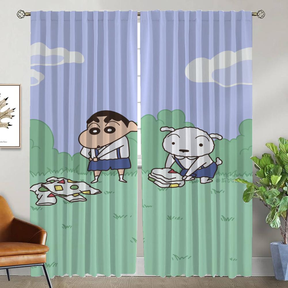 Gardiner för vardagsrum Gardiner Kritor Tyll för sovrum Heminredning Gardiner 2 Delar Rullgardiner Halloween Dekoration Skiljevägg