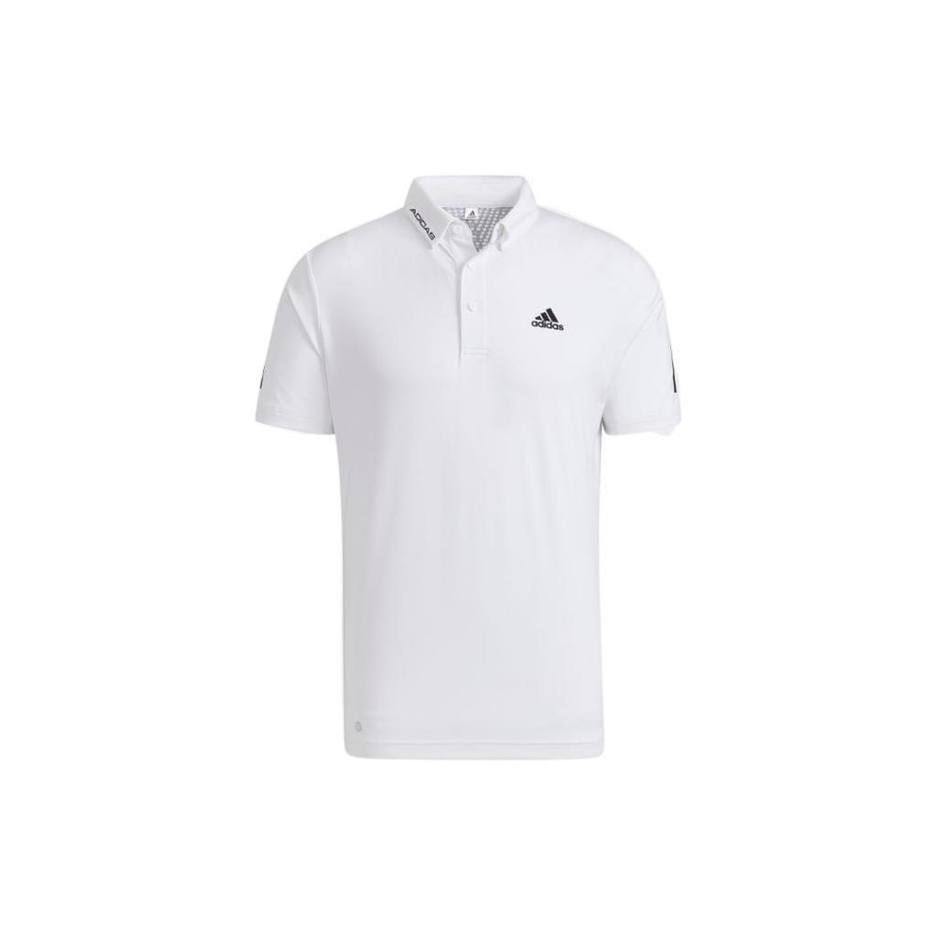 adidas Polo Shirts Men's White Polo Collar Moderate Straight Fit HA3129