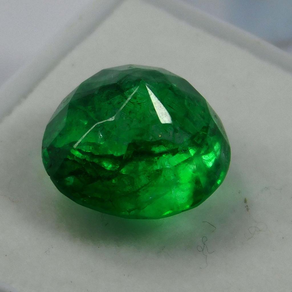 6.32 Carat Natural CERTIFIED Emerald Round Cut Green Colombian Loose Gemstone A-6257