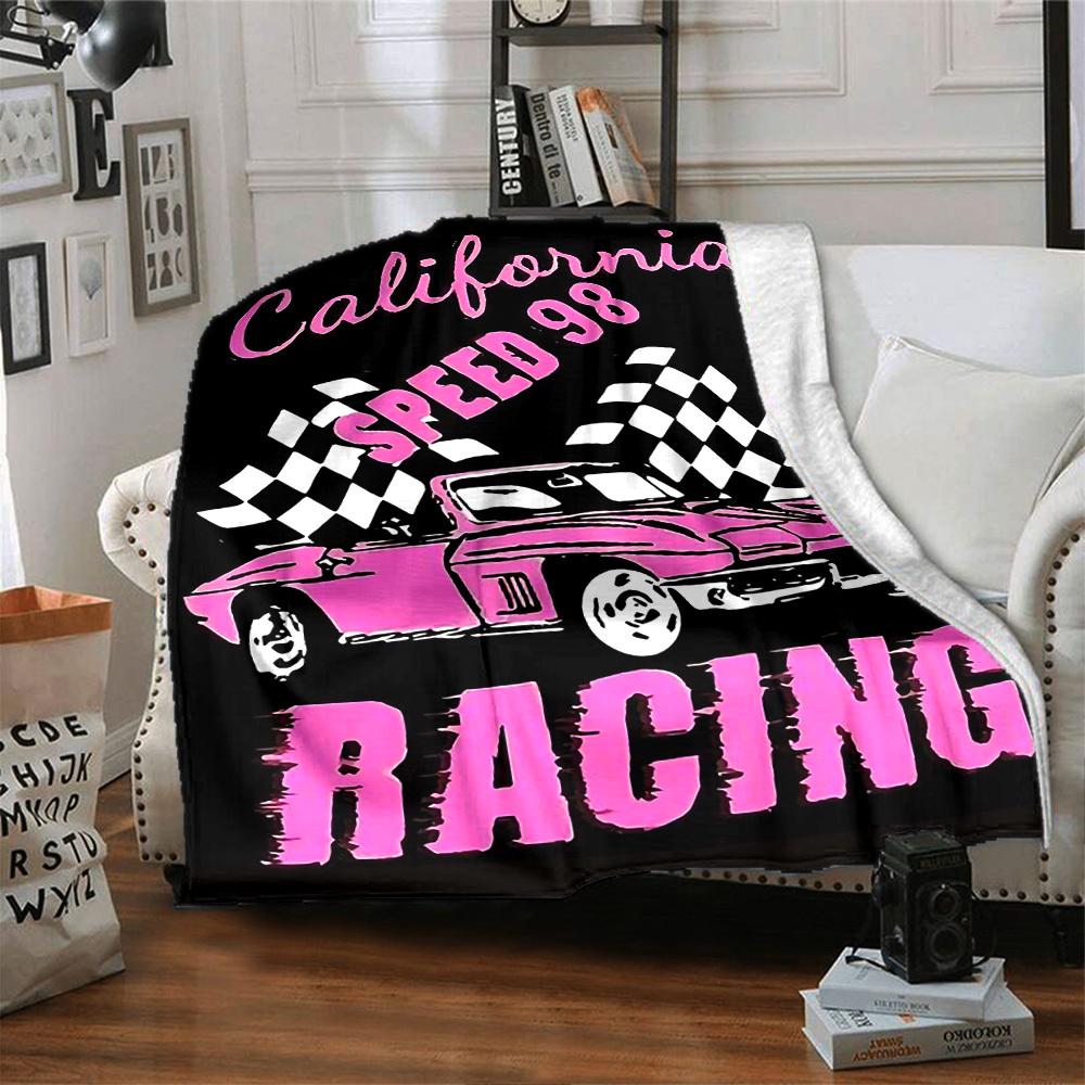 1pc California Speed 98 Racing Soft Flannel All Season Throw for Home, Office, Outdoor UseDurable Comfort Soft Warm Throw for Home