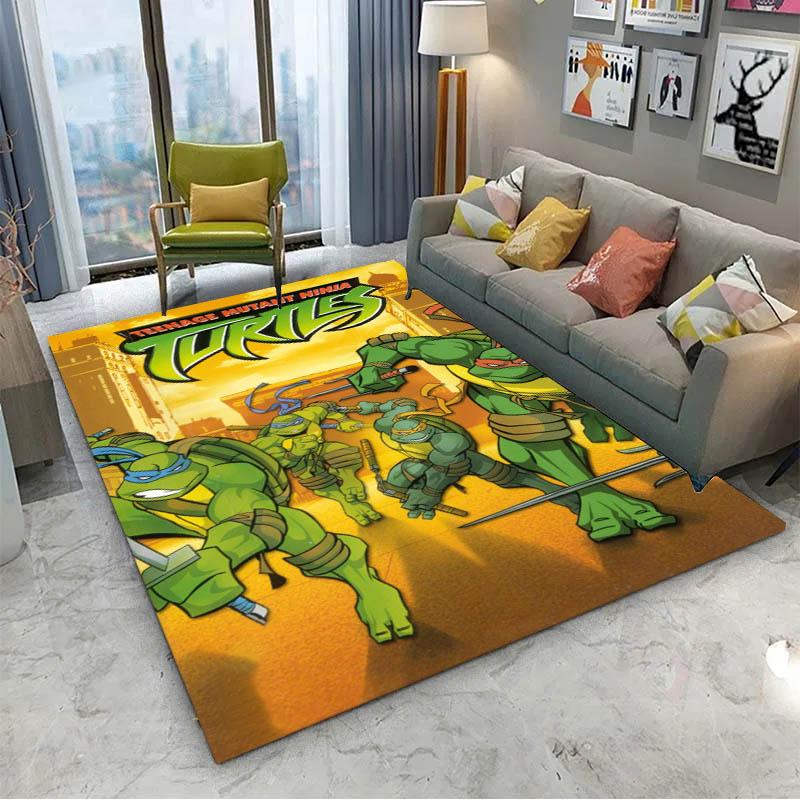 T-Teenages-mutant-Ninjas-Turtles Film Movie 3D Carpet Rug Art for Room Decor Home KidsDoor Gift Kids Area Rug Non-slip Floor Mat