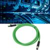 Patch Cord M12 RJ45 Connector Ethernet Shielded Cable 4 Pin CAT5E 24 AWG Wire IP67 Water Proof