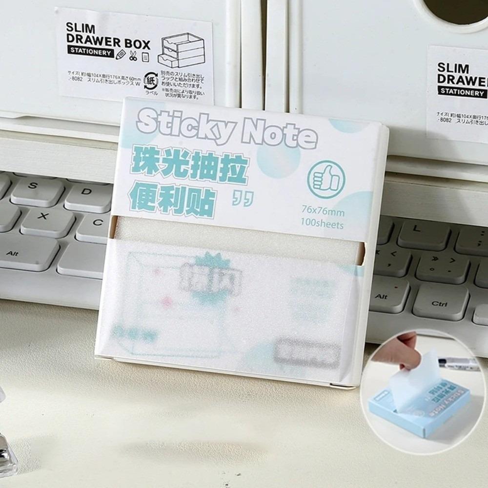 Pull Out Design Memo Pad Paper Translucent Message Stickers Sticky Notes  Office School Stationery