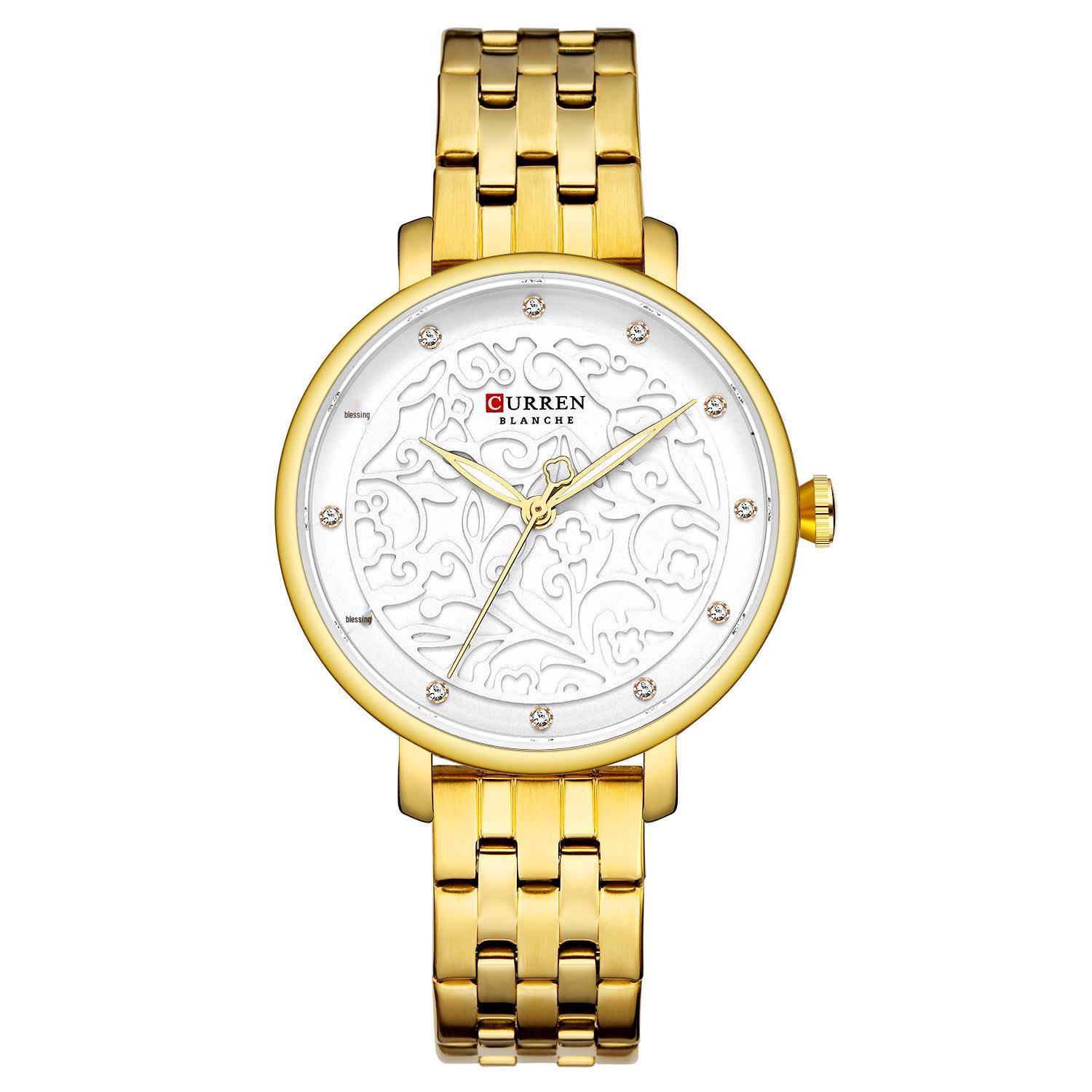 Curren 9046 Women s Steel Band Quartz Watch - Fashionable Casual Watch for Students