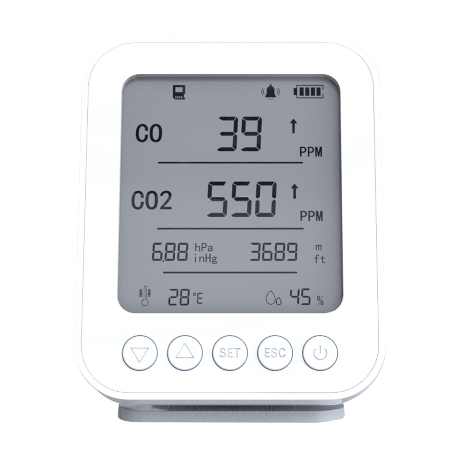 

Монитор качества воздуха CO2, измеритель загрязнения и вентиляции, тестер, датчик температуры и влажности