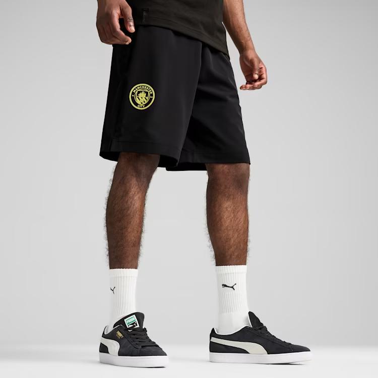 Puma Manchester City Tech 6" Woven Shorts Comfortable Moisture-Wicking Mid-Rise Casual Shorts Men shorts Black Blue 778770-53