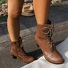 Women Boots Bikerboots Women High Heel Pointed Toe Victorian Boot Platform Shoes