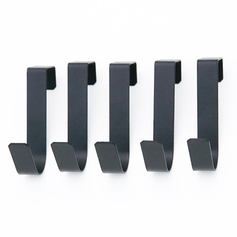 

4pcs Multi-Purpose Hooks Kitchen Cabinet Door Back Hook Hanging Rack Clothes Coat Towel Hanger Storage Hook Bathroom Accessories 5pcs чёрный