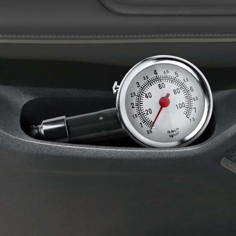 Car Tire Pressure Gauge Stainless Steel Inflation Pressure Gauge High Precision Meter Detector Repair Tools For Mechanical Tires