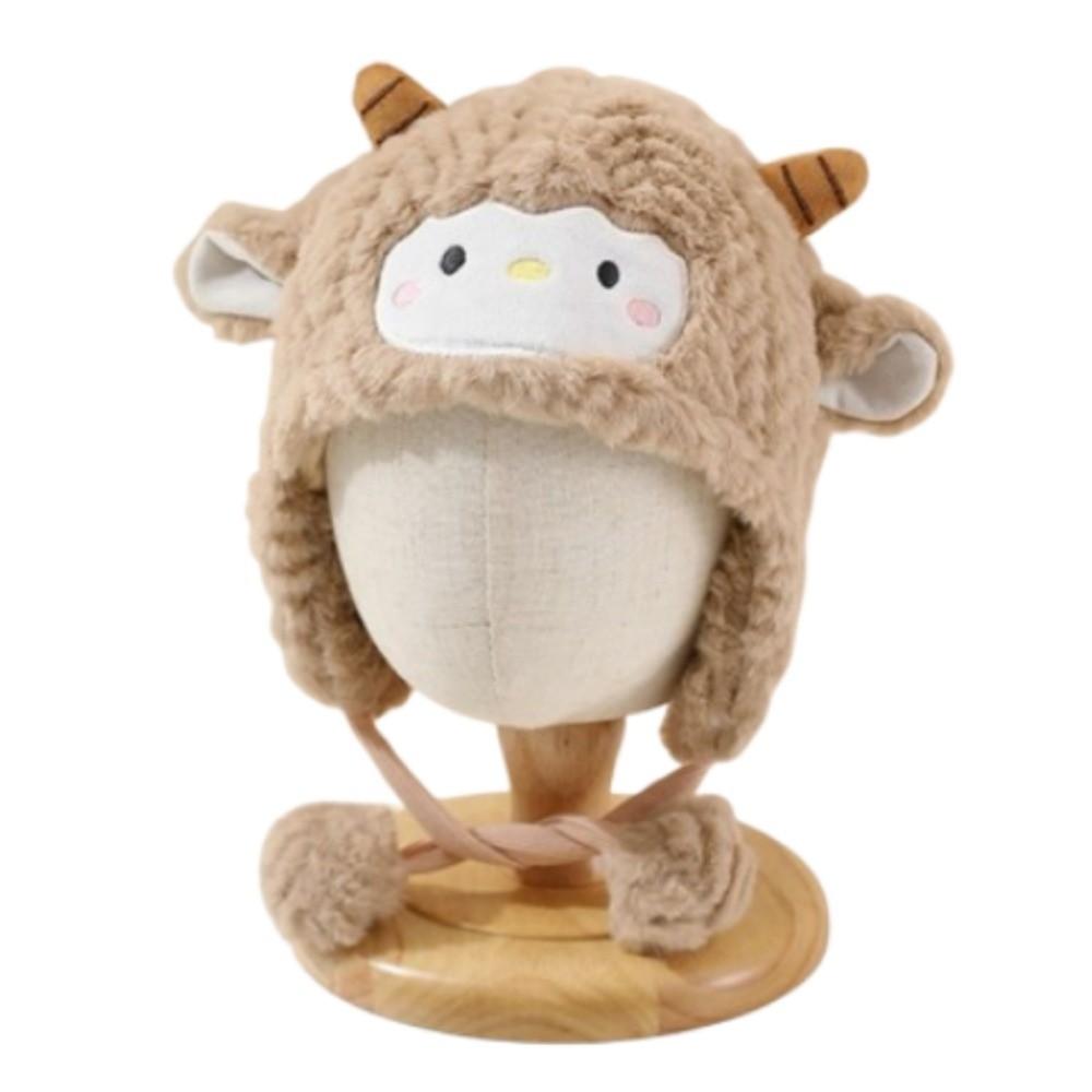 

Thickened Toddler s Sheep Plush Hat Kawaii Cartoon Beanie Caps Funny Baby Warm Caps Head Decor