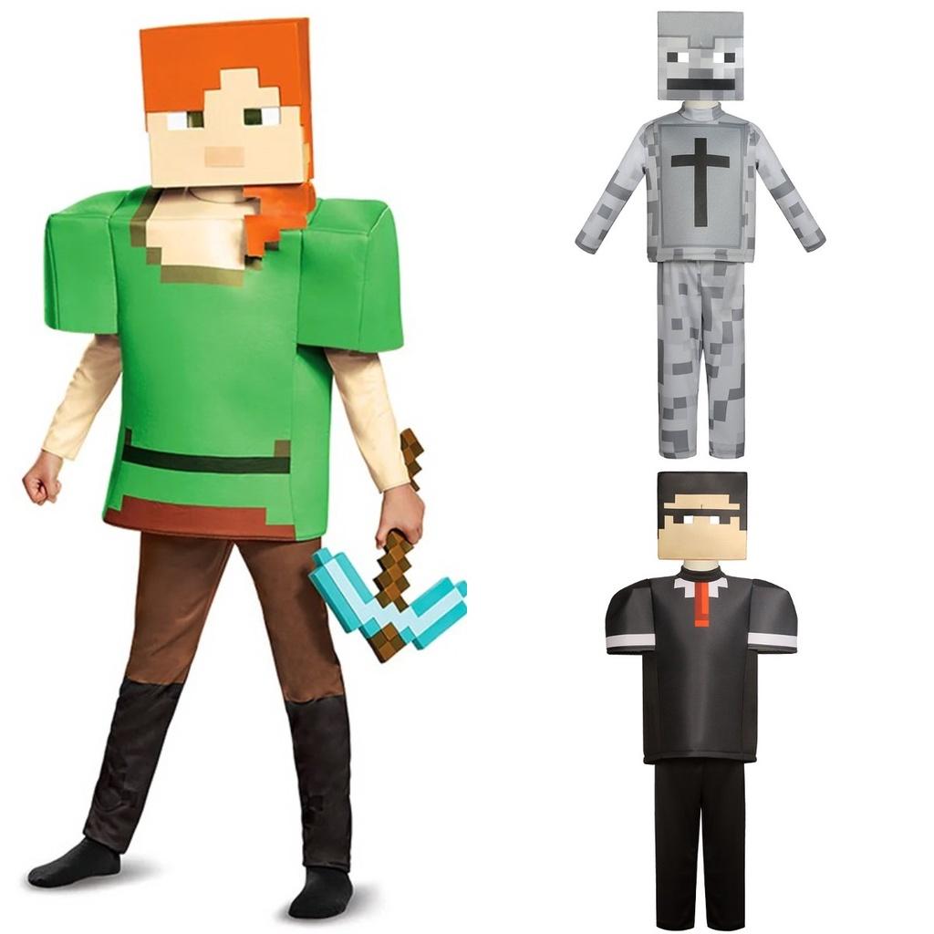 Minecraft Kinder Strapazierfähiger Polyester Alex Anzug Cosplay Spiel Performance Kleidung Für Halloween Weihnachten Requisiten