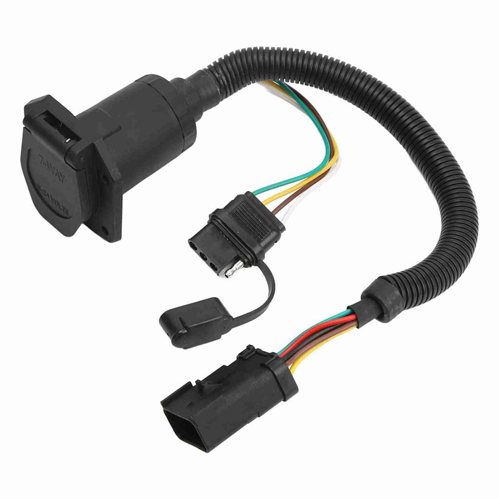 Trailer Wiring Harness 7 Pin 4 Pin Multi Plug Trailer Towing Plug Cord 20135 Replacement for Dodge Ram 1500 2000‑2008