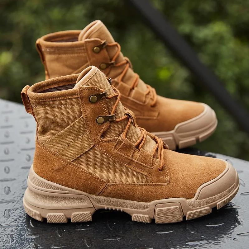 Fashion High Top Climbing Shoes Women Outdoor Hiking Anti-skid Cross-country Mountaineering Boot Ladies Shoes  Ankle Boots for Women