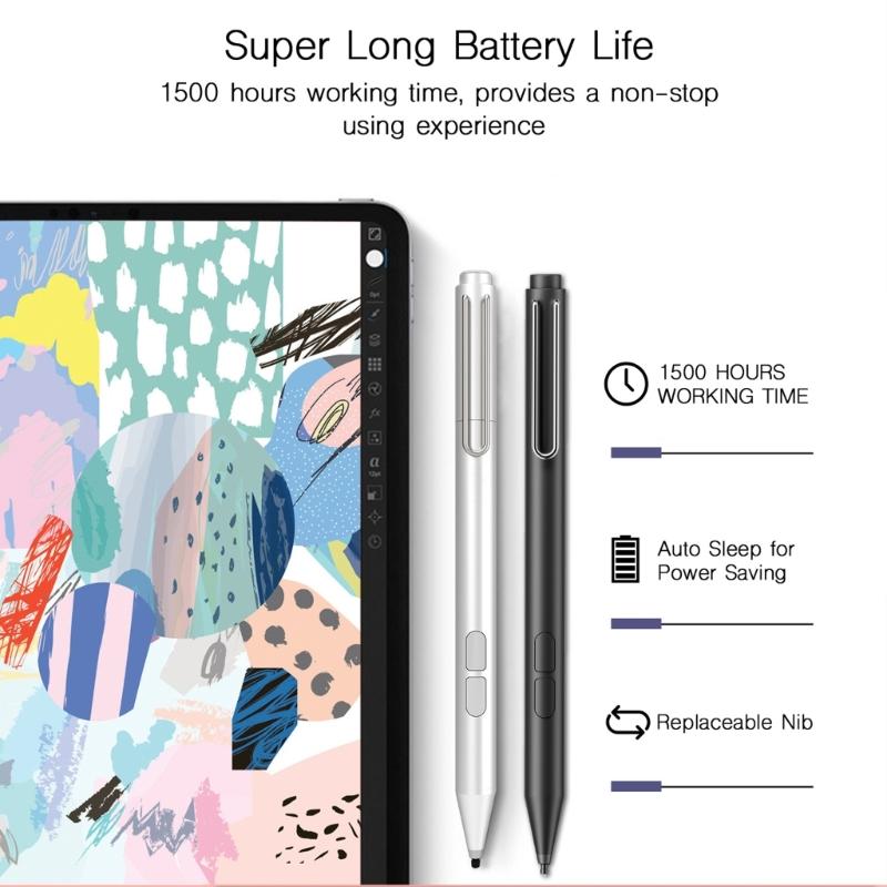 Thin Stylus Pen for 4096 Tablets Long Battery Life, Attachment For Tablet Customizable Button Touch Pen Stylus Pen