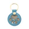 Paw Shaped Keychain Faux Leather Dog Hair Storage Keychain Transparent Pet Hair Souvenir Refillable Keyring Memorial Gift