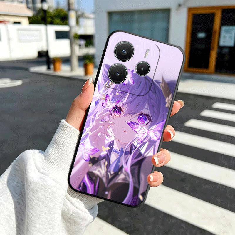 Genshin Impact Keqing Soft Phone Case for Xiaomi Redmi Note 12 13 14 15 Pro Plus 11 12S 11S 11T 10 4G Black Cover Back Shell