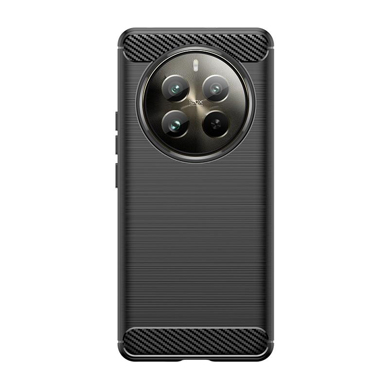 For Realme 12 Pro Plus Deksel Cover OPPO Realme 12 Pro Plus Capas Karbonfiber Bakside Støtsikker TPU Silikon Fundas Realme 12 Pro +
