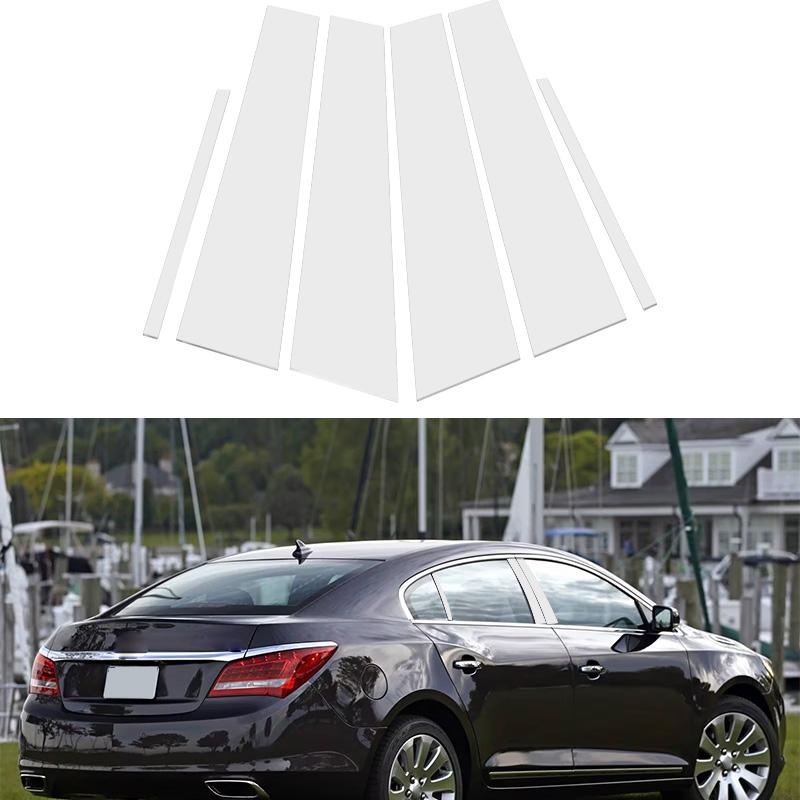 Black Car Door Window Column BC Pillar Post Cover Trim PC Material Sticker Fit for Buick Lacrosse 2010-2016