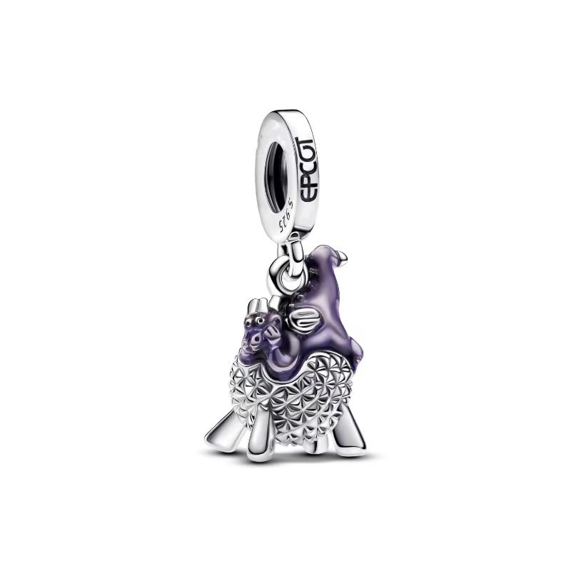 New 925 Silver Alien Warrior Spaceship Shield Charm Pendant Suitable For Bracelet Diy Exquisite Jewelry