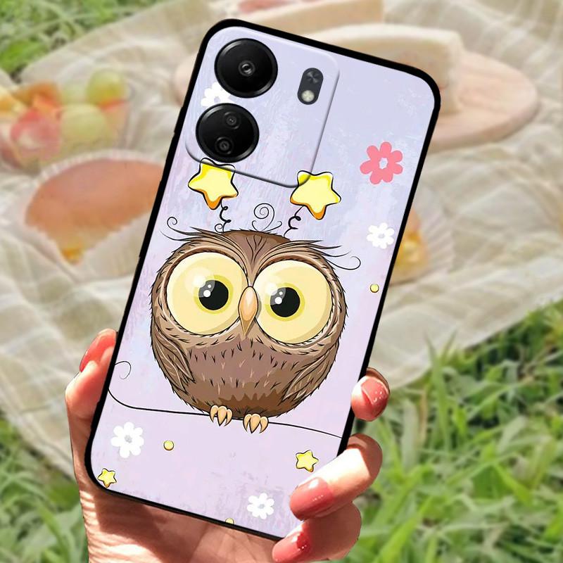 For Redmi 13C 4G Case TPU Silicone Soft Protective Phone Back Cover For Xiaomi Poco C65 Fashion Printing Shockproof Bumper Bags