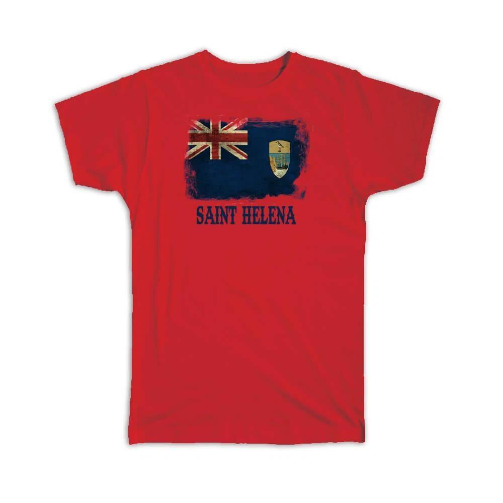 Gift T-Shirt : Saint Helena Flag Africa African Island Country National Souvenir M