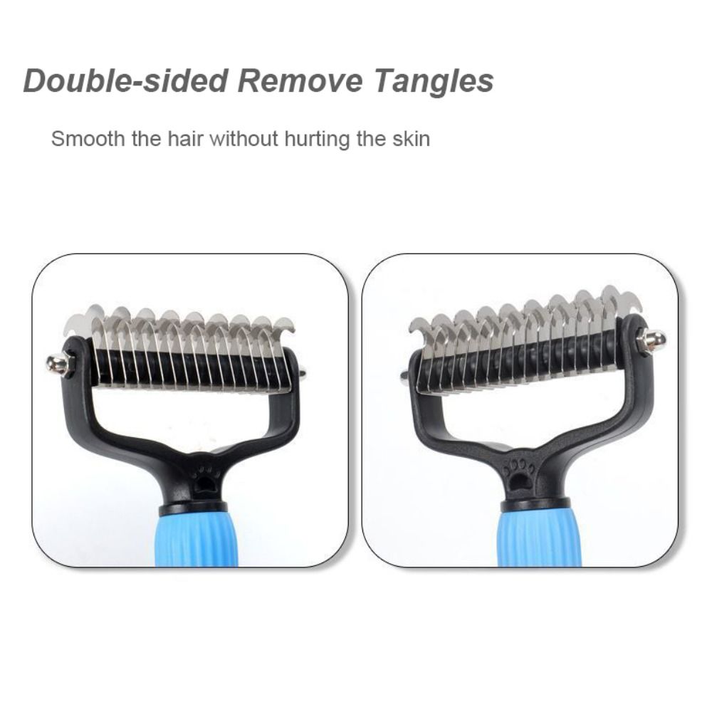 Remove Tangles Hair Grooming Tool Double-sided Puppy Hair Shedding Comb Practical Pet Supplies  Cat