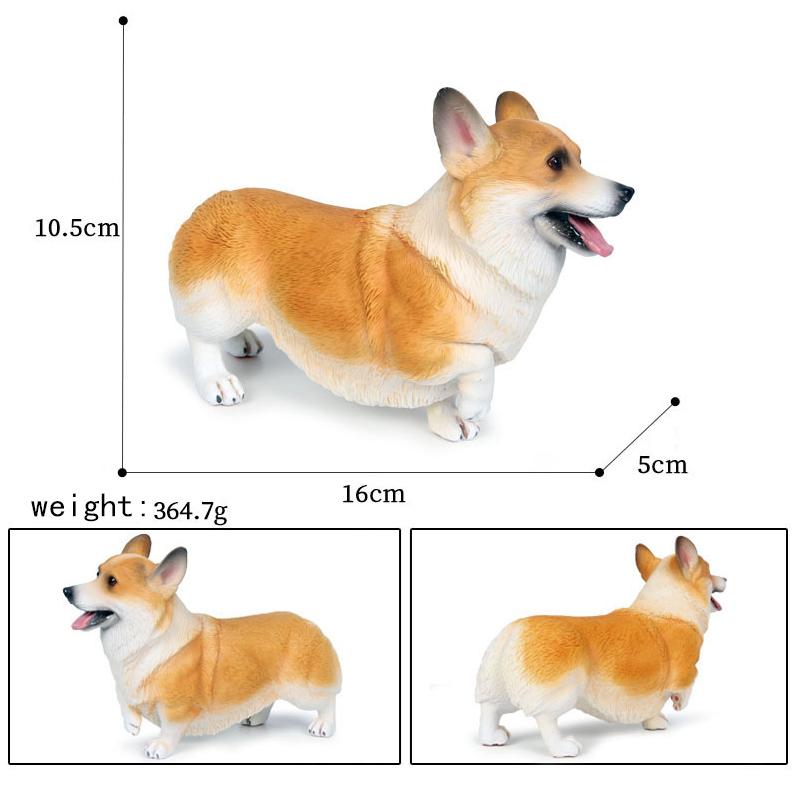 Simulation  Dog Miniature Figurine Lovely Bulldog Doberman Husky Corgi Shiba Dalmatian Model Home Garden Decor Ornaments