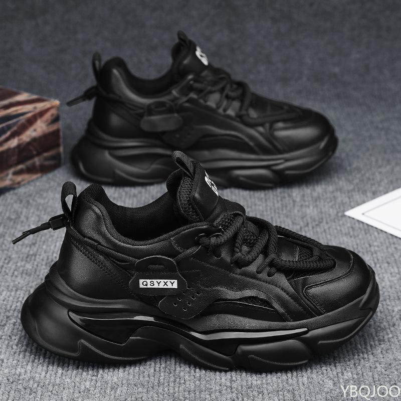 

Модная универсальная мужская обувь Дышащая толстоподошвенная повседневная удобная уличная обувь для бега Новые мужские кроссовки на мягкой подошве 42 чёрный