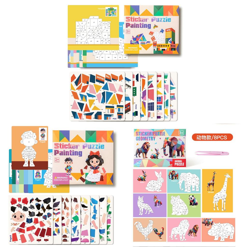 Early Education 3d Sticker Puzzle With Fine Motor Skills For Parent Child Activity