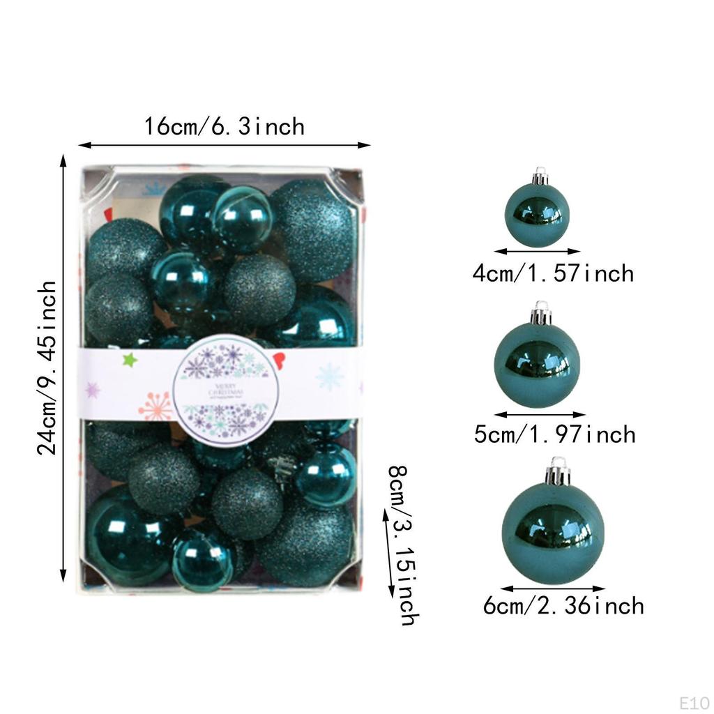 26 Pieces Christmas Ball Ornaments Decorative Baubles Holiday Hanging Balls Home Decor Shatterproof