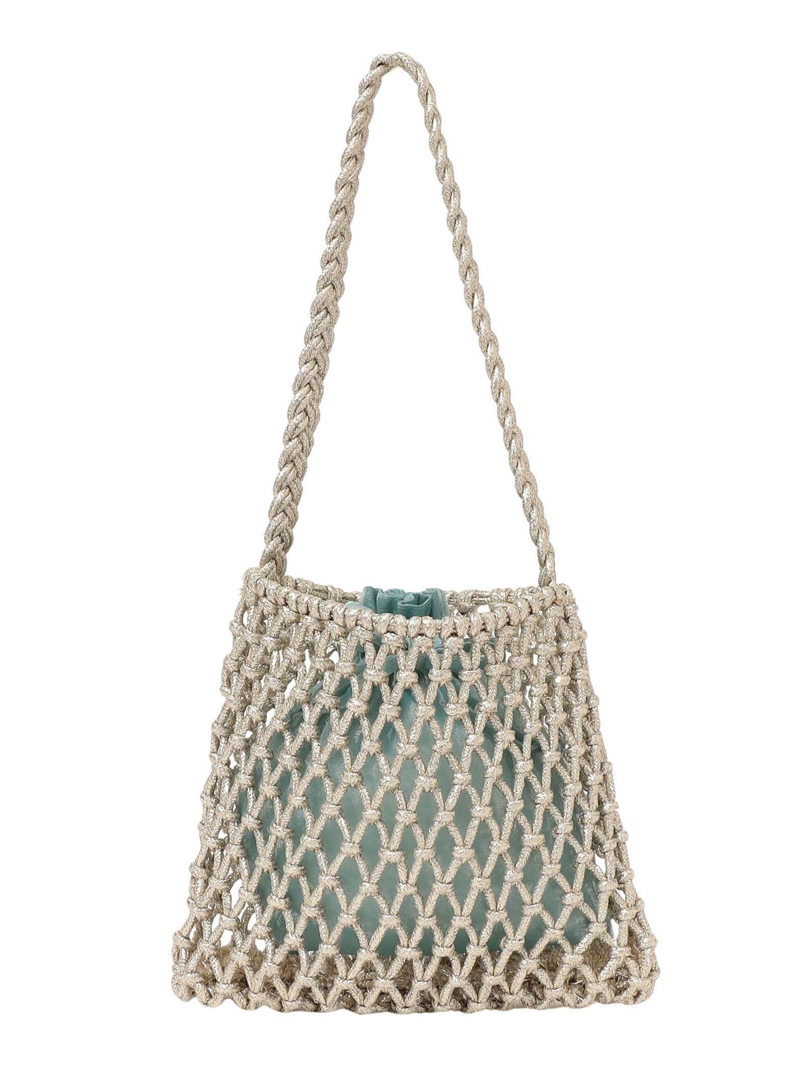 

для Мішечка з органзи на кулісці макраме 310041233 Срібний ОДИН РОЗМІР [Відправляється Жінкам] Bagmati