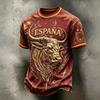 Men's Soccer Fan T-Shirt Short Sleeve with Graphic Print for Casual Wear