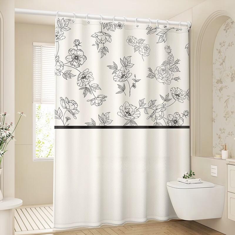 MDNG French Floral Shower Curtain