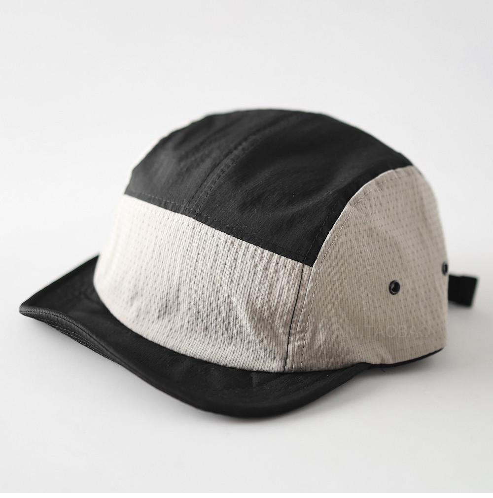 Unisex Color Block Baseball Cap Summer Quick Dry Soft Short Brim 5-Panel Hat Breathable Sun Protection Casual Street Hats