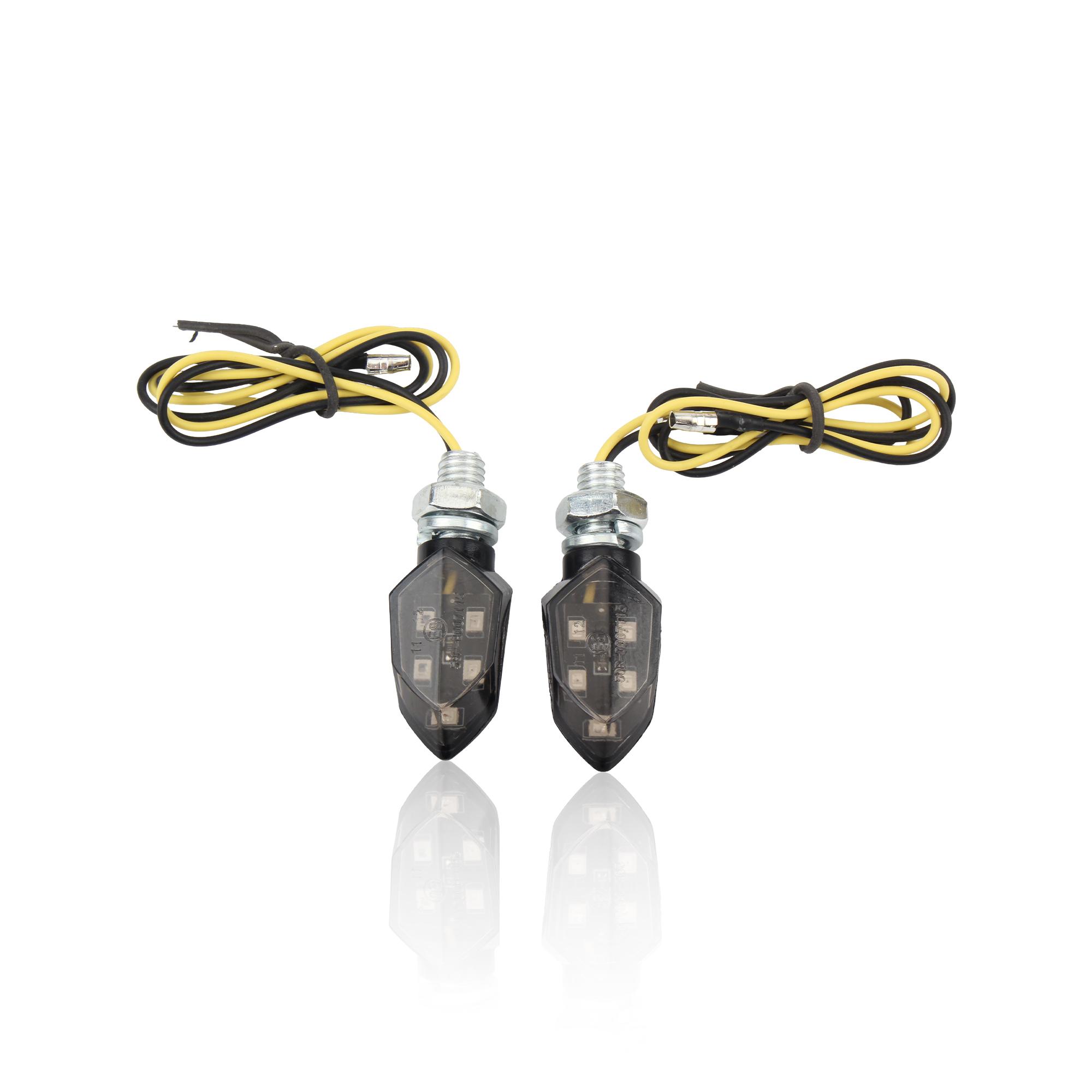 Motorcycle Mini Turn Signal Lights Lamp Supermoto Motorbike Universal LED Indicators Lights Amber Blinker Enduro Accessories