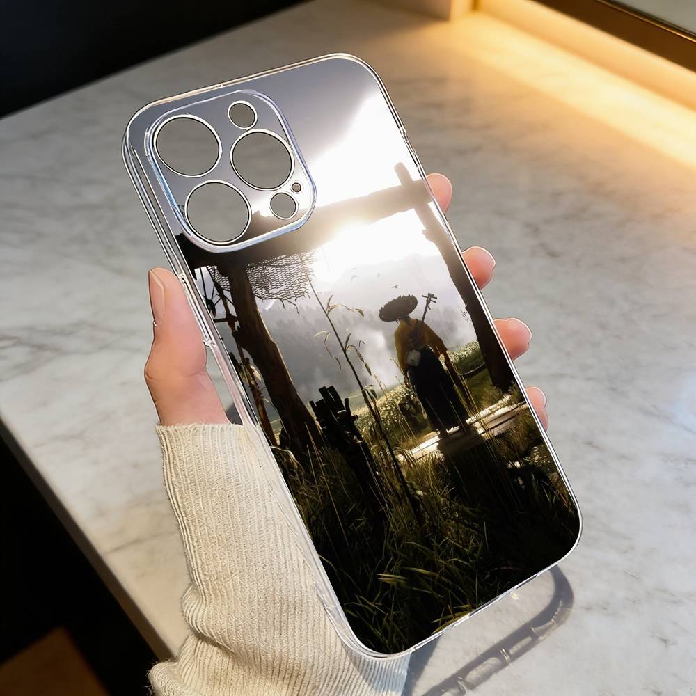 

G-Ghost Of Yotei Game Phone Case Transparent Silicone Soft For iPhone 17 16 15 14 13 12 11 Mini Pro Max Plus iPhone16pro
