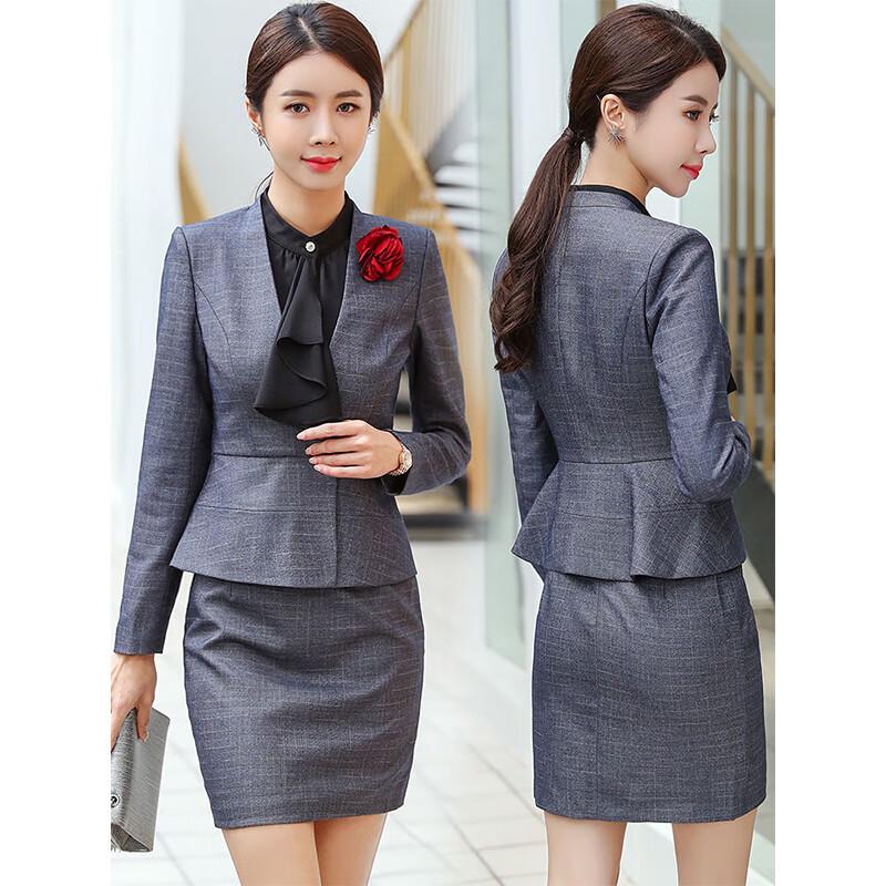 Terman Women s Grey 3-Piece Professional Suit Set M