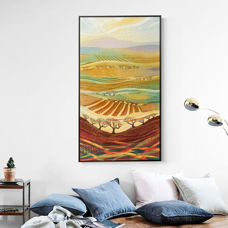 

Скандинавское искусство, морское поле, дерево, акула, настенные художественные картины на холсте для гостиной, постеры и принты, детские художественные принты, Infantil Home Dec