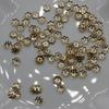 10mm Sliver Gold Five Petals Flower Filigree Beads Caps for Jewelry Making Bracelet Necklace Diy End Spacer Beads Accessories