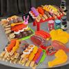 2026 Kids Barbecue Food Set Kitchen Pretend Play Cooking Toys Girl Early Education Outdoor BBQ Parents-Child Interactive Toy
