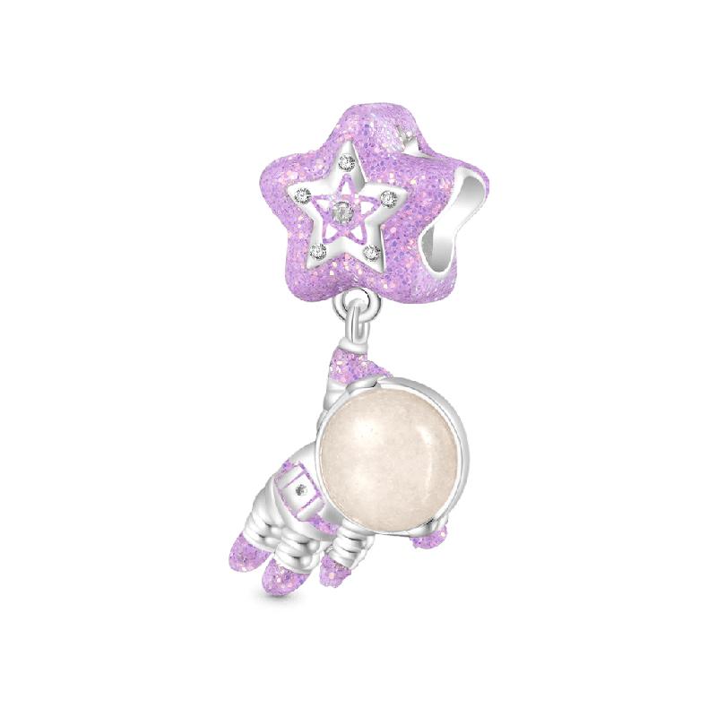 New Copper Romantic Pink Series Perfume Ice Cream Charm Bead Fit Bracelet Necklace Jewelry For Women