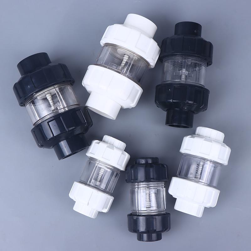 1 Pcs Aquarium Check Valves Non Return Anti-Siphon Fish Tank Lifting Check Valve 20/25/32Mm Transparent