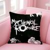 Emo Amerikanische Rockband MMy Chemical Romance Kissenbezug Kissenhülle Kurzer Plüsch Verdeckter Reißverschluss Raum Sofakissenbezug