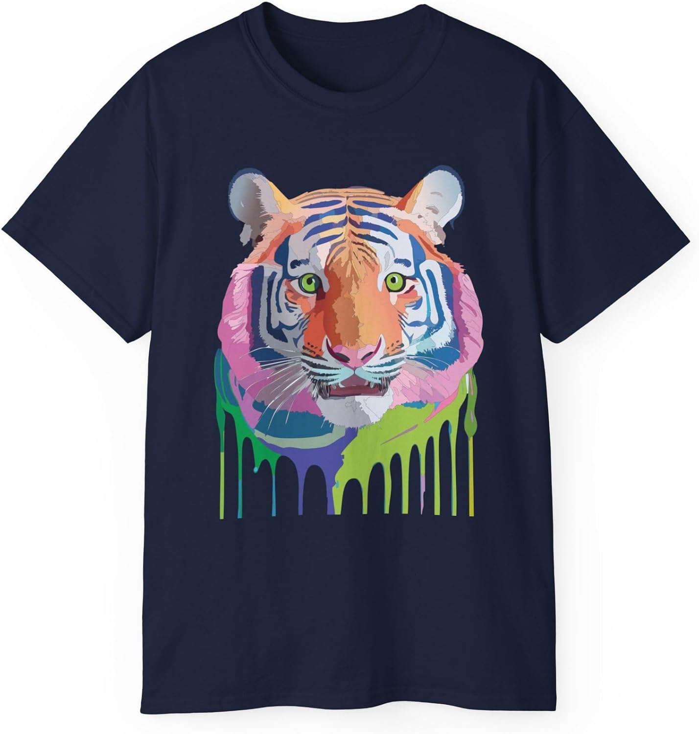 Tiger Graphic Design Tee, Tiger Shirt, Floral Vintage Tees, Art Design T-Shirt, Animal Graphic Tee, Animal Shirts 11 S
