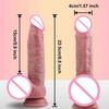 Thrusting Realistic Dildo Vibrator Anal Plug With Vibrating Telescopic Dildos Female Sex Toys for Women Penis With Suction Cup