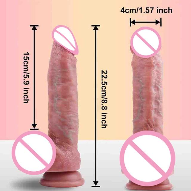 Thrusting Realistic Dildo Vibrator Anal Plug With Vibrating Telescopic Dildos Female Sex Toys for Women Penis With Suction Cup