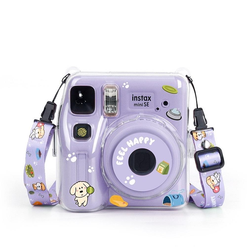 [Film Lab] Instax Mini SE Transparent Case Camera Protective Case with Strap and Stickers CAA61